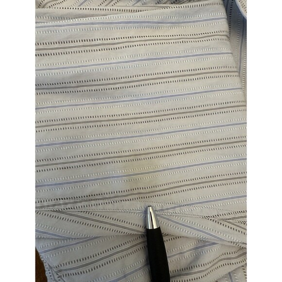 Robert Graham Shirt Men’s XL Striped Embroidered Signature Flip Cuff Long Flaws - Picture 4 of 16